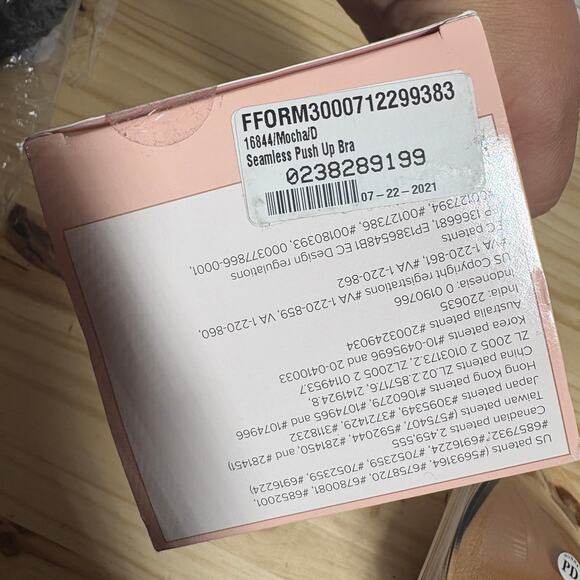 NuBra Fashion Forms Womens Size D Seamless Push Up Bra Mocha Backless Strapless - Picture 8 of 8